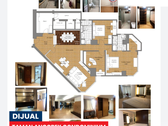 Semi Furnished Standard 3 Bed, Middle Floor, Taman Anggrek Condominium