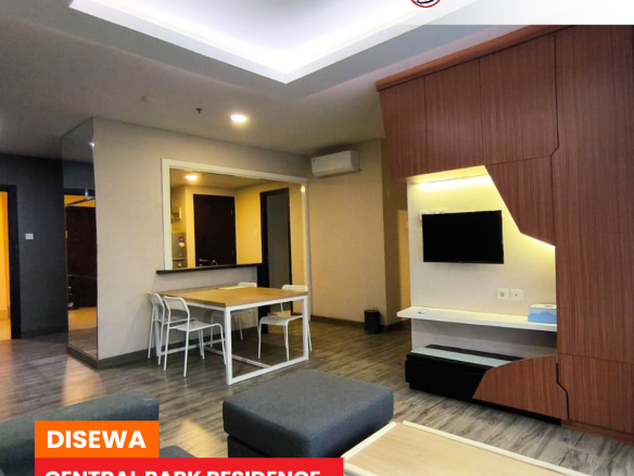 For Rent, Apartemen Central Park Residences 2 Bedroom, Fully Furnished