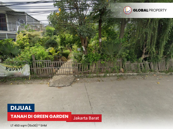 Lahan Cantik di Green Garden, Kebon Jeruk, Jakarta Barat