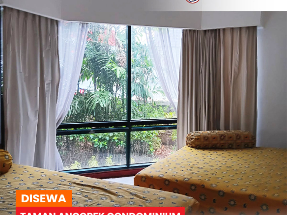 Semi Furnished 2 Bedroom, Garden View, Low Floor, Taman Anggrek Condominium
