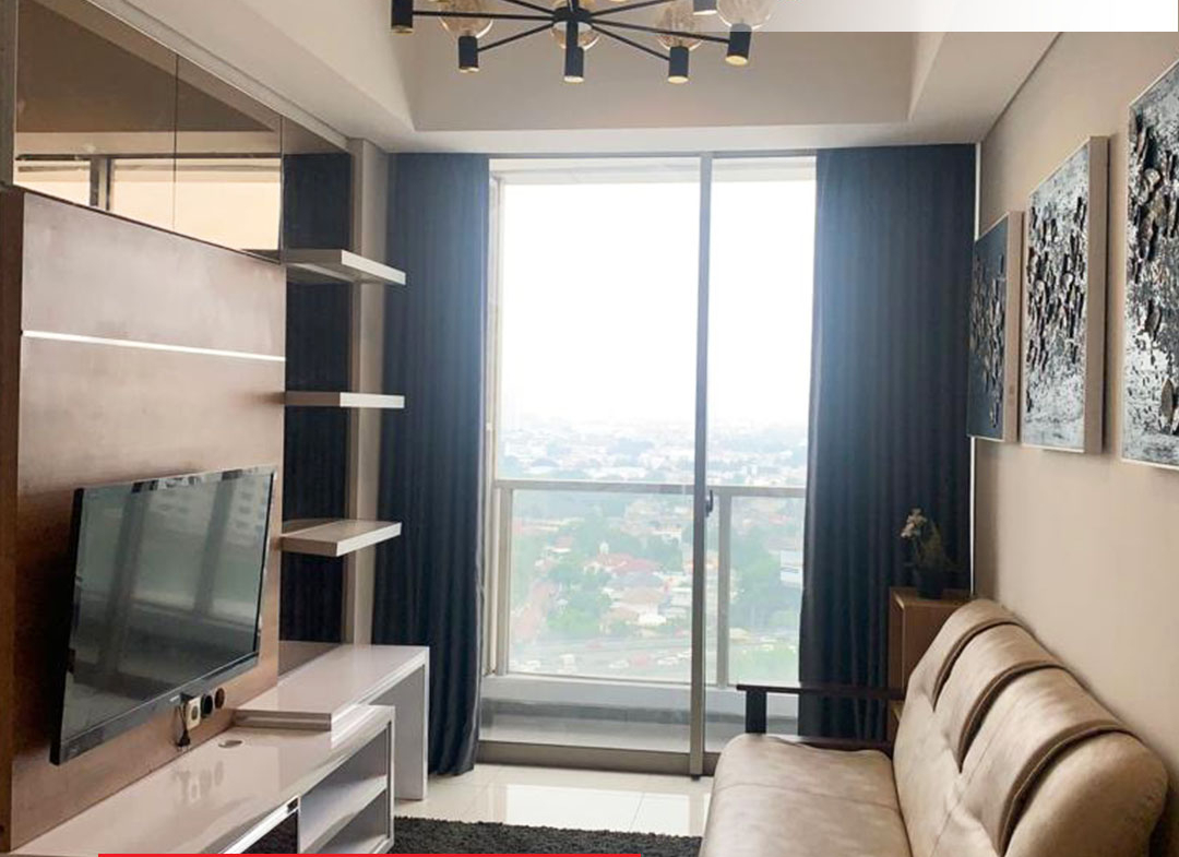 Taman Anggrek Residences Fully Furnished Bagus 3 Kamar Tidur, Lantai Tengah
