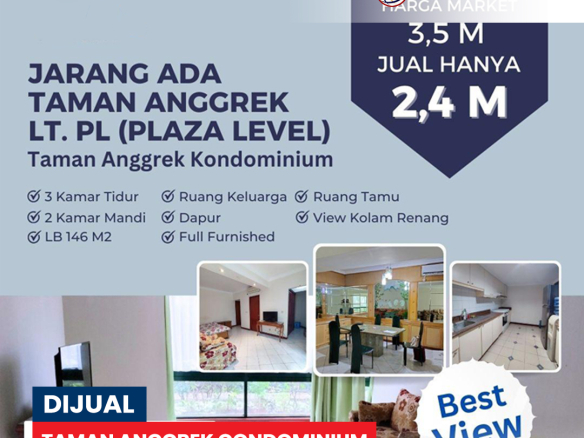 Taman Anggrek Condominium 3 Bedroom, Fully Furnished, Low Floor, Pool View