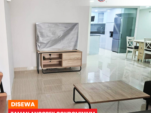Good Condition, Taman Anggrek Condominium Fully Furnished 3 Bedroom 88sqm, Low Floor