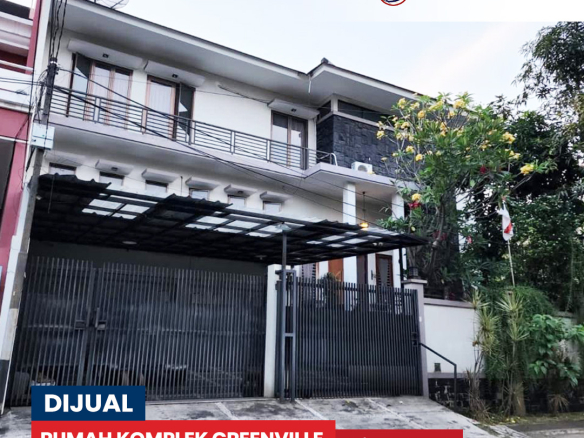 Rumah Greenville Asri dan Tenang posisi Hoek, Kebon Jeruk, Jakarta Barat