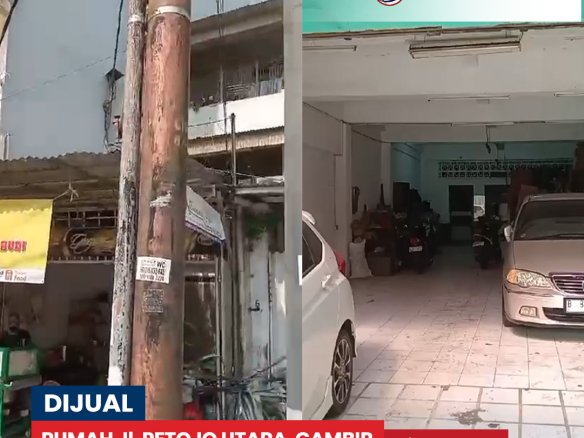 Rumah 2 Lantai Pinggir Jalan Petojo Utara, Gambir, Jakarta Pusat