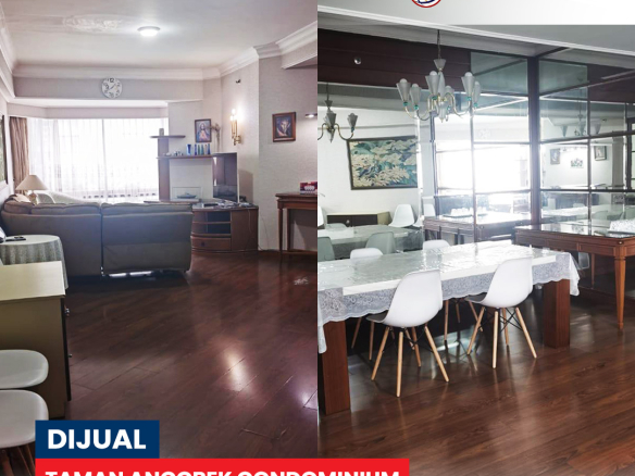 Dijual Taman Anggrek Condominium, Fully Furnished, 3 Bedroom, Low Floor