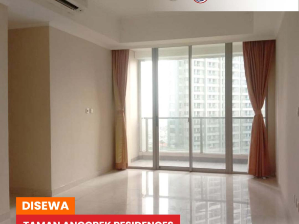 Disewa Taman Anggrek Residences Semi Furnished, 3 Bedroom, High Floor