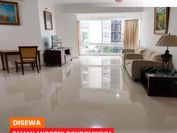 Fully Furnished, 3 Bedroom 146sqm, Low Floor, Taman Anggrek Condominium