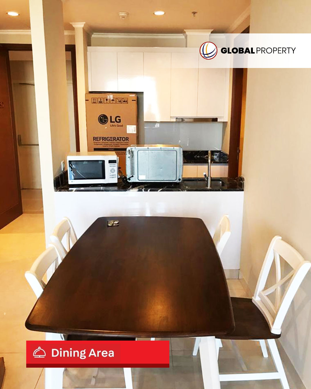 2 Dining Area Best View, Taman Anggrek Residences, Semi Furnished 2 Bedroom, Middle Floor