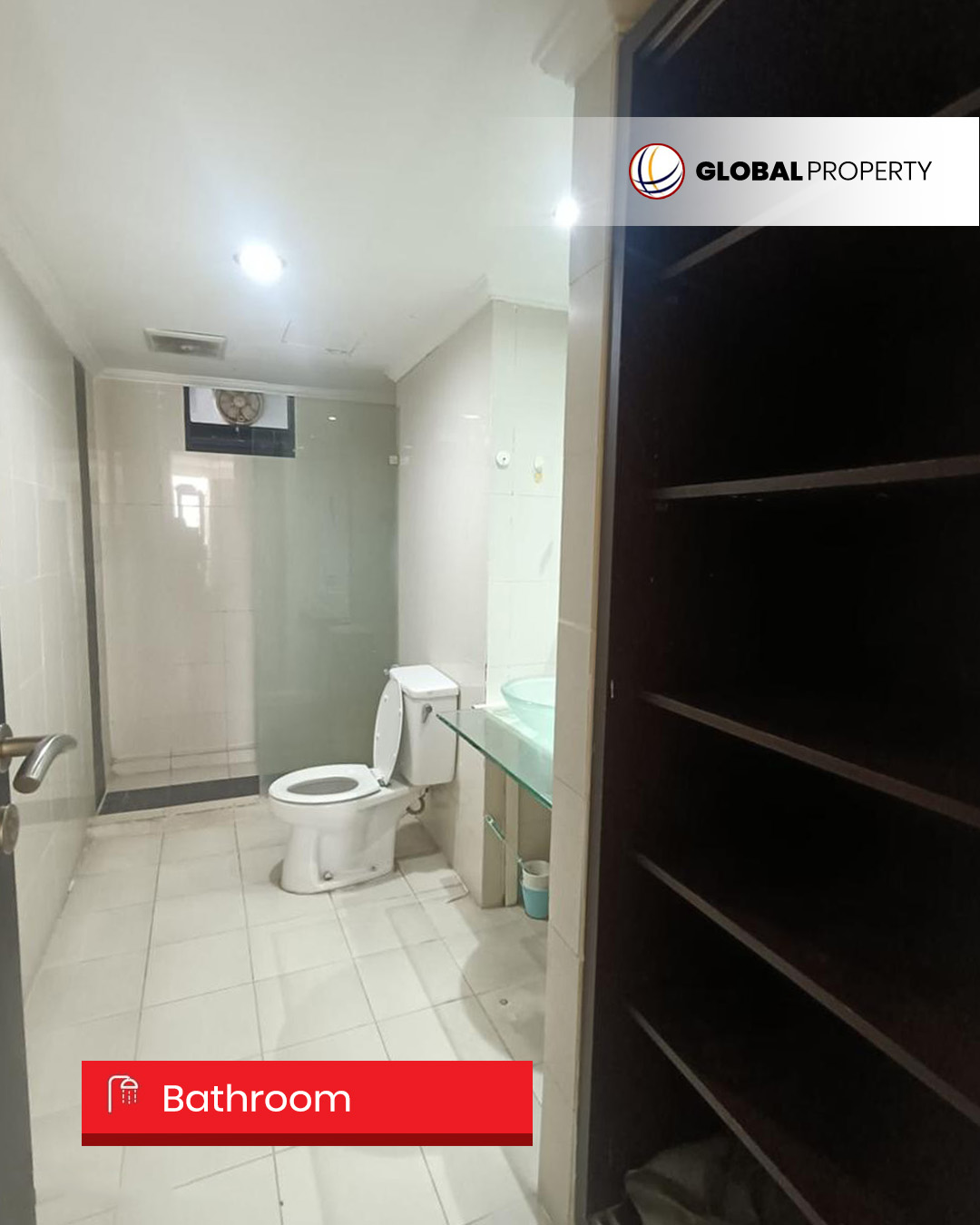 3 Bathroom1 Dijual 2.2M, Fully Furnished 3 Bedrooms, Middle Floor, Taman Anggrek Condominium