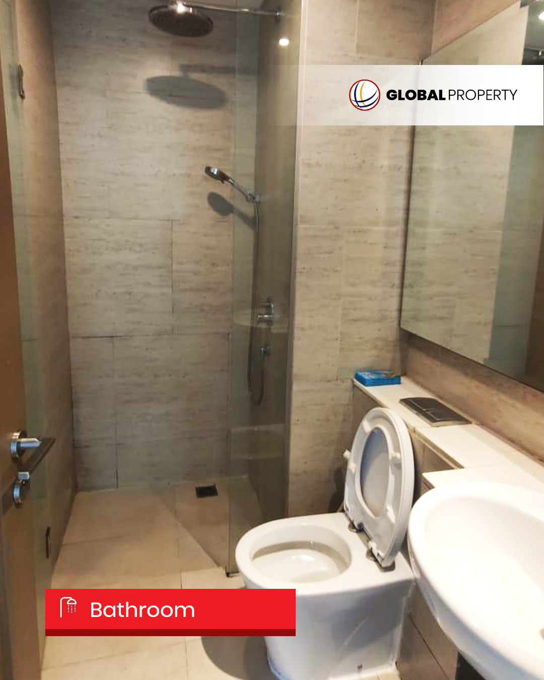 Bathroom Disewa 90jt pertahun, Fully Furnished 2 Bedroom di Taman Anggrek Residences