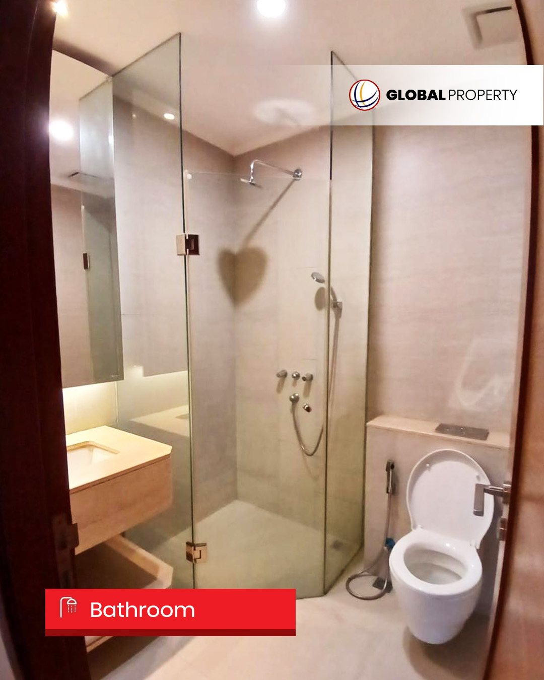 Bathroom1 Termurah, Disewa 175jt pertahun, Fully Furnished, 3 Bedroom, Taman Anggrek Residences