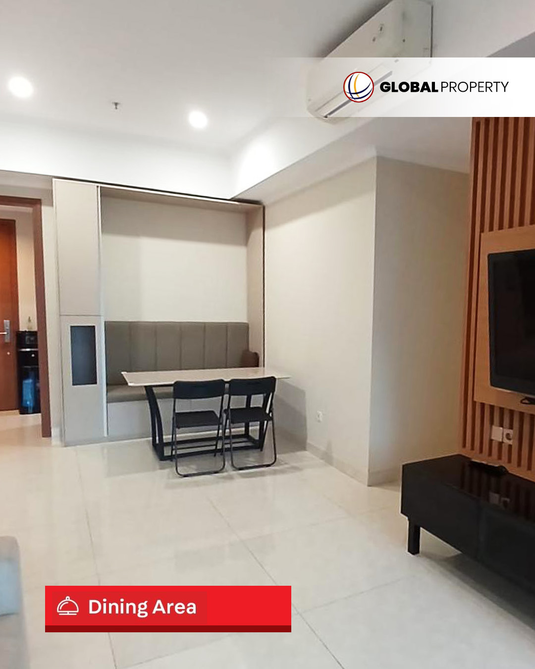 Dining Area Termurah, Disewa 175jt pertahun, Fully Furnished, 3 Bedroom, Taman Anggrek Residences