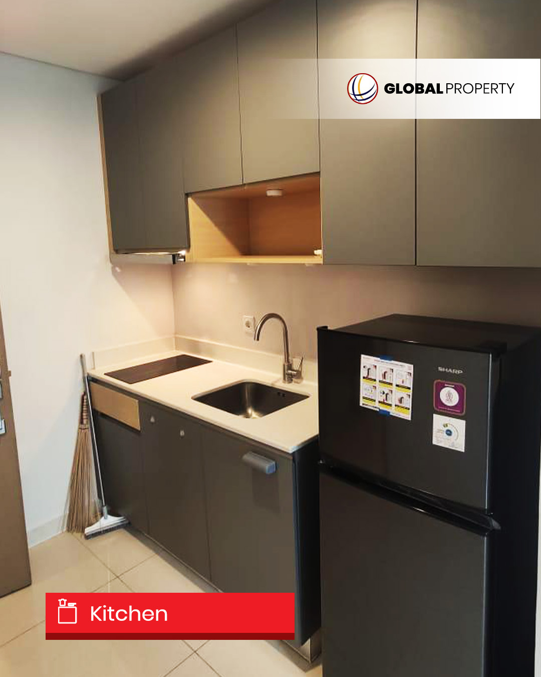 Kitchen set Disewa 90jt pertahun, Fully Furnished 2 Bedroom di Taman Anggrek Residences