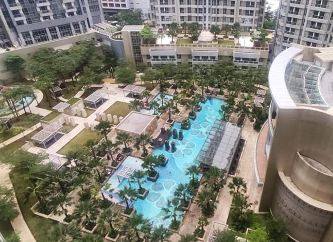 Disewa 45juta pertahun, Taman Anggrek Residences Studio 1 Bed, Fully Furnished, Pool View