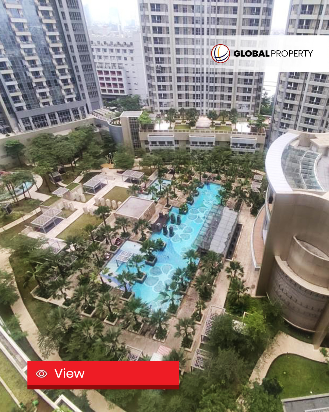 View Disewa 45juta pertahun, Taman Anggrek Residences Studio 1 Bed, Fully Furnished, Pool View