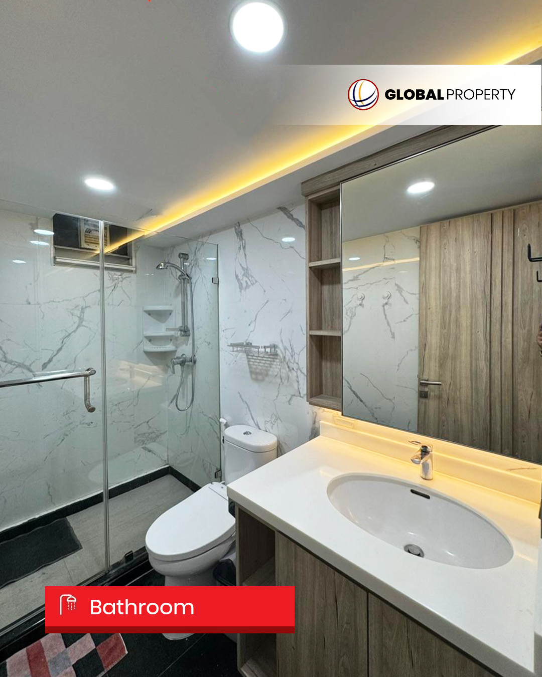 Bathroom Disewa 185jt, Fully Furnished, 2 Bedroom, Low Floor, Taman Anggrek Condominium, West Jakarta