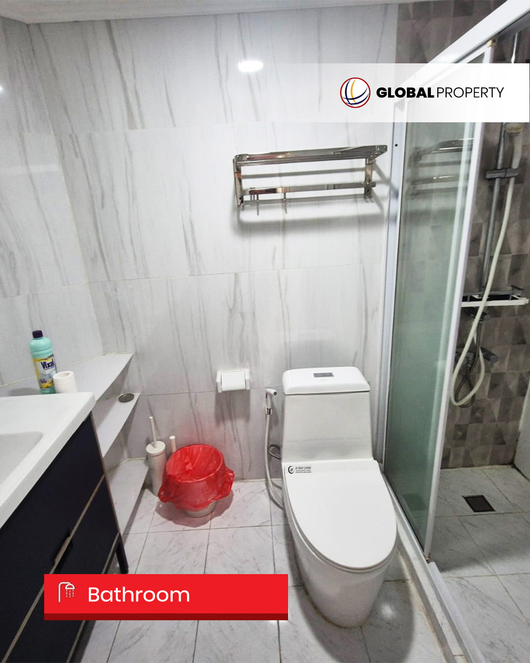 Bathroom Disewa 145jt, Taman Anggrek Condominium 2 Bedroom, Fully Furnished, Middle Floor