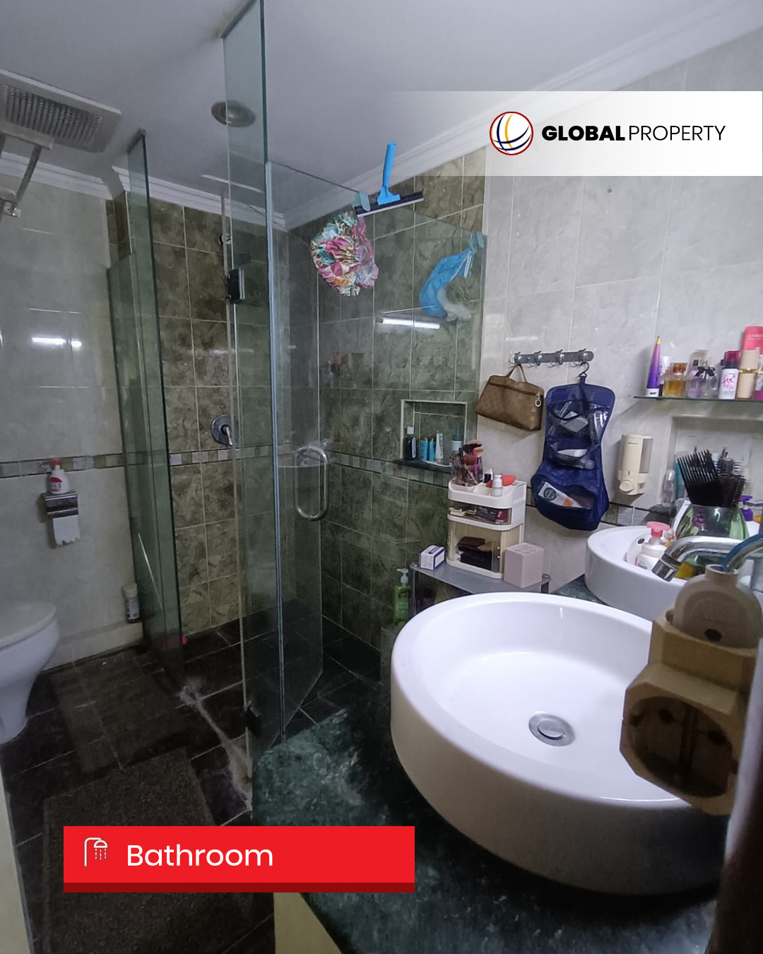Bathroom1 Dijual 2.5M, Fully Furnished, 3 Bedroom, Low Floor, Taman Anggrek Condominium