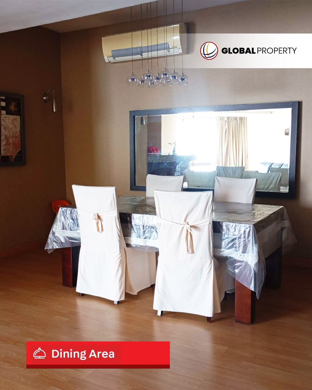 Dining Area Disewa 225jt, Taman Anggrek Condominium, Fully Furnished 3 Bedroom, City View