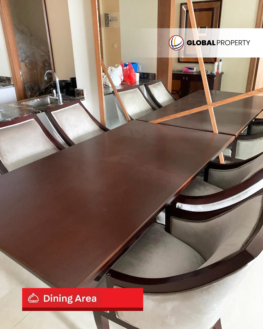 Dining Area Dijual 2.8 milyar, Fully Furnished 2 Bedroom, Taman Anggrek Residences, Pool View