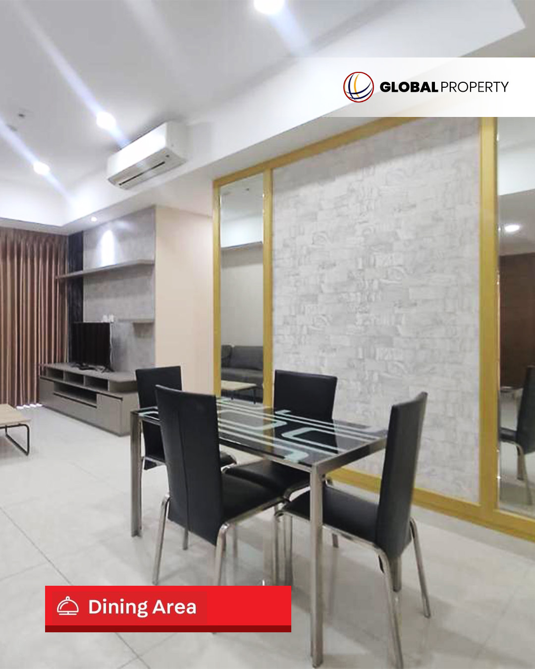 Dining Area Dijual 4 Milyar, Fully Furnished, 3 Bedroom, Middle Floor at Taman Anggrek Residences