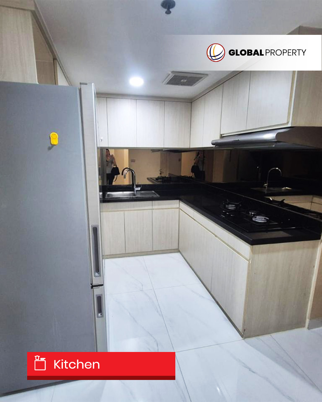Kitchen set Disewa 146jt, Taman Anggrek Condominium, Fully Furnished, 2 Bedroom 88m2, Middle Floor